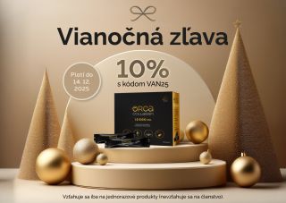 Napokon akcia! 🥳 Vianočná zľava 10 % na kolagénový prípravok Orca Collagen s kódom "VAN25". 🤩 Teraz môžete až do nedele...
